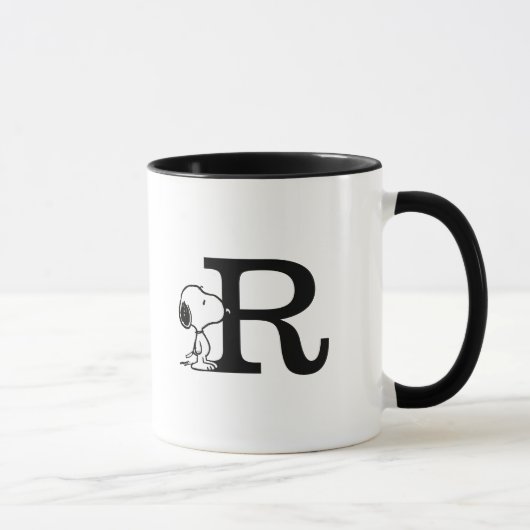 Mug cacahuètes | Monogramme de snoopée R (Droite)