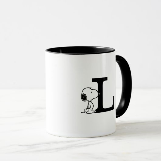 Mug cacahuètes | Monogramme L (Devant droit)