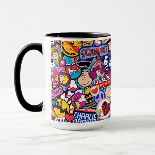Mug cacahuètes | Motif de patchs Mixtape (Gauche)
