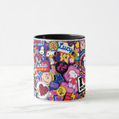 Mug cacahuètes | Motif de patchs Mixtape (Centre)