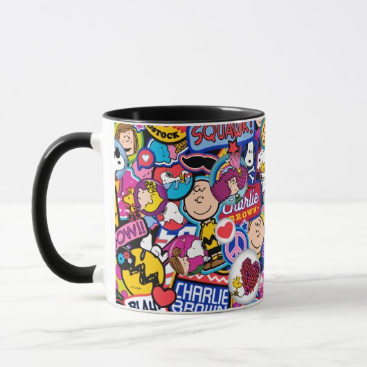 Mug cacahuètes | Motif de patchs Mixtape (Gauche)