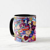 Mug cacahuètes | Motif de patchs Mixtape (Devant gauche)