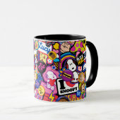 Mug cacahuètes | Motif de patchs Mixtape (Devant droit)