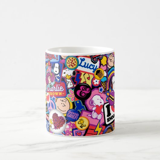 Mug cacahuètes | Motif de patchs Mixtape (Centre)