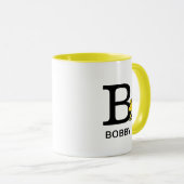 Mug cacahuètes | Nom du bois et monogramme B (Devant droit)