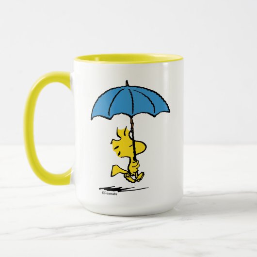 Mug cacahuètes | Parapluie bleu Woodstock (Gauche)