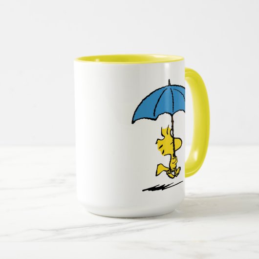 Mug cacahuètes | Parapluie bleu Woodstock (Devant droit)