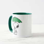 Mug cacahuètes | Parapluie vert Snoopy (Devant gauche)
