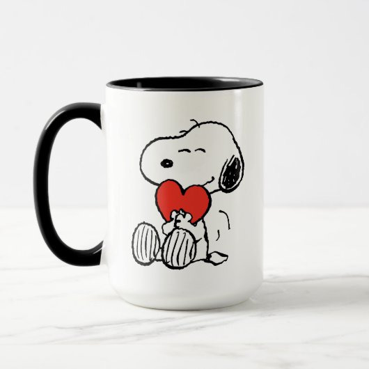 Mug cacahuètes | Saint Valentin | Snoopy Heart Hug (Gauche)