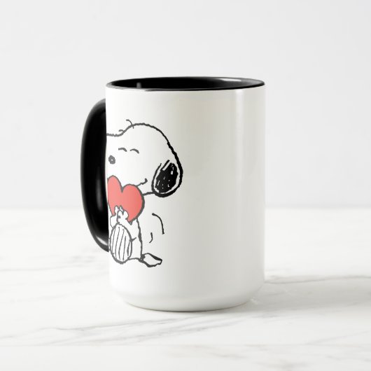 Mug cacahuètes | Saint Valentin | Snoopy Heart Hug (Devant gauche)