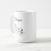 Mug cacahuètes | Snoopy Construit Un Snowman | Ajouter (Devant gauche)