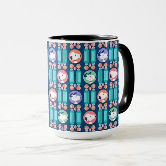 Mug cacahuètes | Snoopy Dark Blue Deco Dreams Motif (Devant droit)