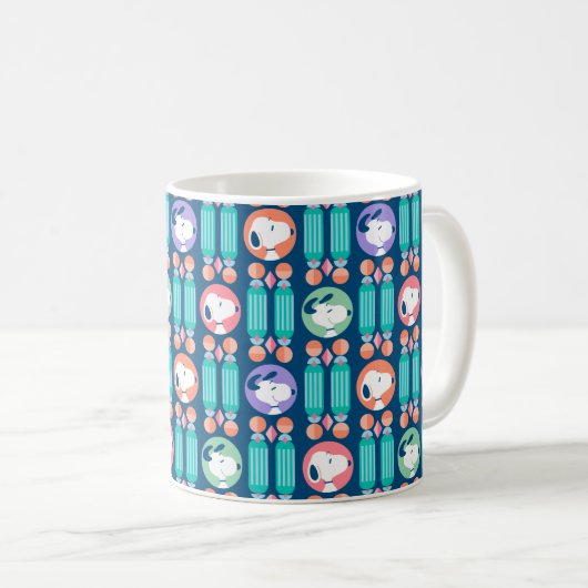 Mug cacahuètes | Snoopy Dark Blue Deco Dreams Motif (Devant droit)
