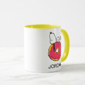 Mug cacahuètes | Snoopy Donut rose (Devant droit)