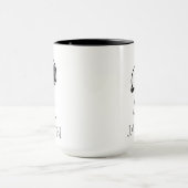 Mug cacahuètes | Snoopy En Bas | Ajouter Votre Nom (Centre)