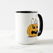 Mug cacahuètes | Snoopy et Woodstock Jack-O-Lantern (Devant droit)