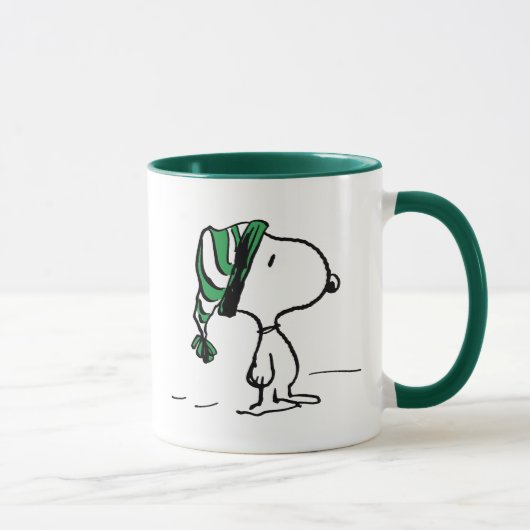 Mug cacahuètes | Snoopy Green Casquette de neige (Droite)