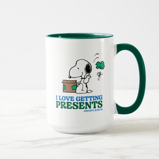 Mug cacahuètes | Snoopy I Love Obtenir des présentatio (Droite)