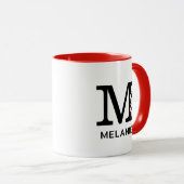 Mug cacahuètes | Snoopy "Joe Cool" | Nom et monogramme (Devant droit)