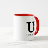 Mug cacahuètes | Snoopy "Joe Cool" | Nom et monogramme (Devant droit)