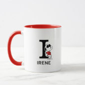 Mug cacahuètes | Snoopy "Joe Cool" | Nom et monogramme (Gauche)