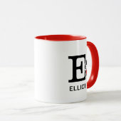 Mug cacahuètes | Snoopy "Joe Cool" | Nom et monogramme (Devant droit)