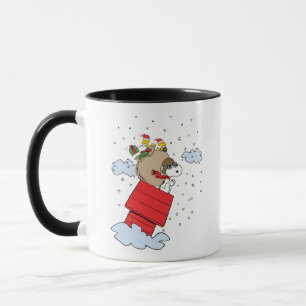 Mug cacahuètes   Snoopy l'As Volant à Noël