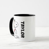 Mug cacahuètes | Snoopy L'As Volant | Ajouter Votre No (Devant gauche)