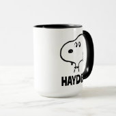 Mug cacahuètes | Snoopy Looks | Ajouter Votre Nom (Devant droit)
