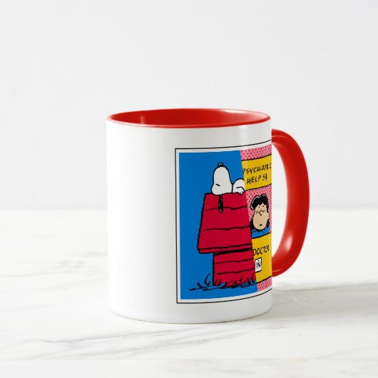 Mug cacahuètes | Snoopy & Lucy Half & Half (Devant droit)