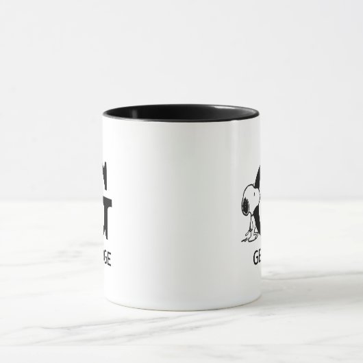 Mug cacahuètes | Snoopy Nom et monogramme G (Centre)