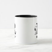 Mug cacahuètes | Snoopy Nom et monogramme R (Centre)