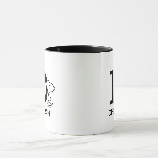 Mug cacahuètes | Snoopy Nom & Monogram D (Centre)