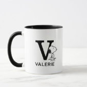 Mug cacahuètes | Snoopy Nom & Monogram V (Gauche)