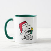 Mug cacahuètes | Snoopy Père Noël & Woodstock Cadeau (Gauche)