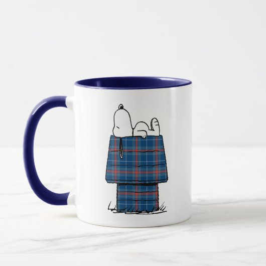 Mug cacahuètes | Snoopy Plaid Flannel Holiday Dog Hous (Gauche)