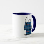 Mug cacahuètes | Snoopy Plaid Flannel Holiday Dog Hous (Devant droit)