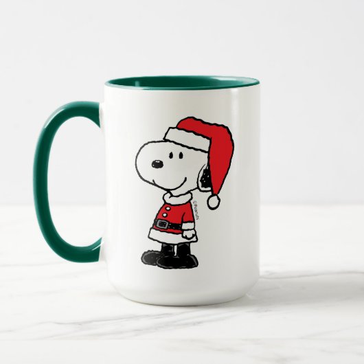 Mug cacahuètes | Snoopy Santa Claus (Gauche)