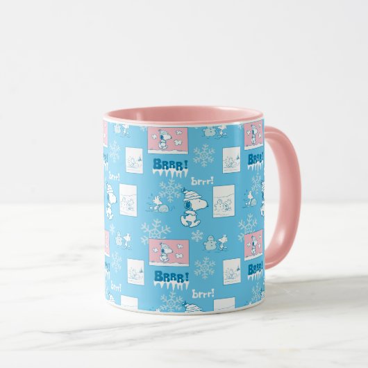 Mug cacahuètes | Snoopy Snow Day Motif (Devant droit)