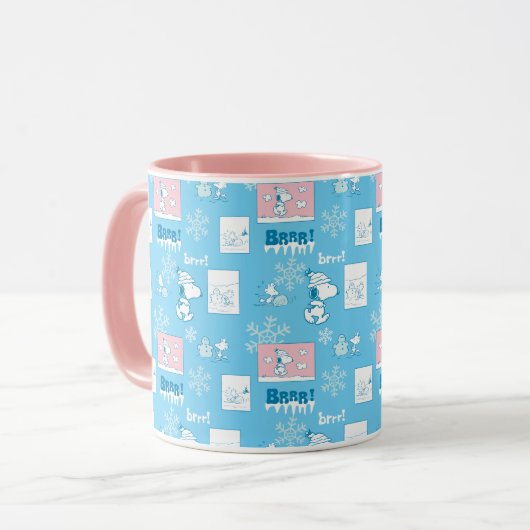 Mug cacahuètes | Snoopy Snow Day Motif (Devant gauche)