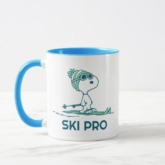 Mug cacahuètes | Snoopy sur Skis (Gauche)