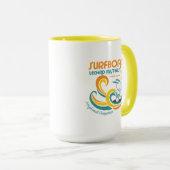 Mug cacahuètes | Snoopy Surboard Longboard Competition (Devant droit)