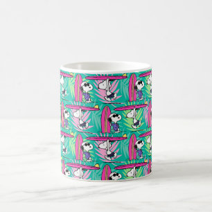 Mug cacahuètes Snoopy Turquoise Surf Motif