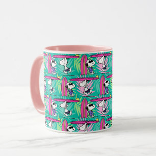 Mug cacahuètes   Snoopy Turquoise Surf Motif