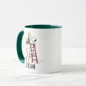 Mug cacahuètes | Snoopy & Woodstock Arbre de Noël (Devant gauche)
