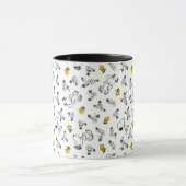 Mug cacahuètes | Snoopy & Woodstock B&W Flower Motif (Centre)