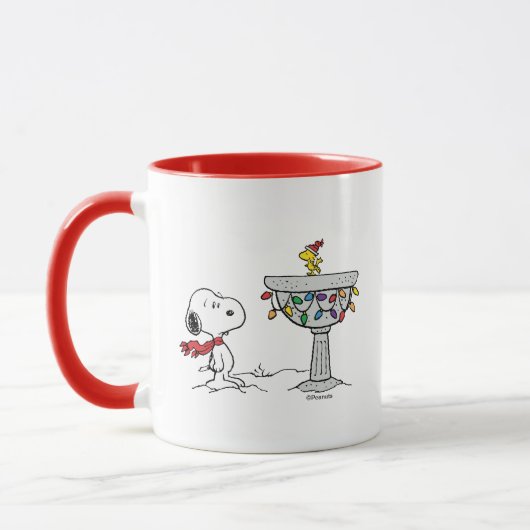Mug cacahuètes | Snoopy & Woodstock Froid Birdbath (Gauche)
