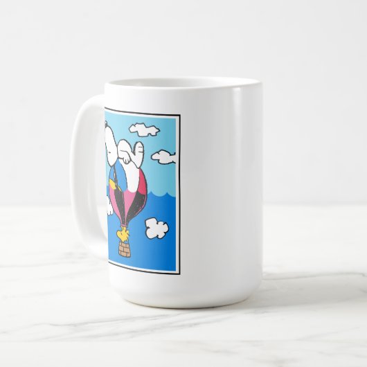 Mug cacahuètes | Snoopy & Woodstock Hot Air Balloon (Devant gauche)