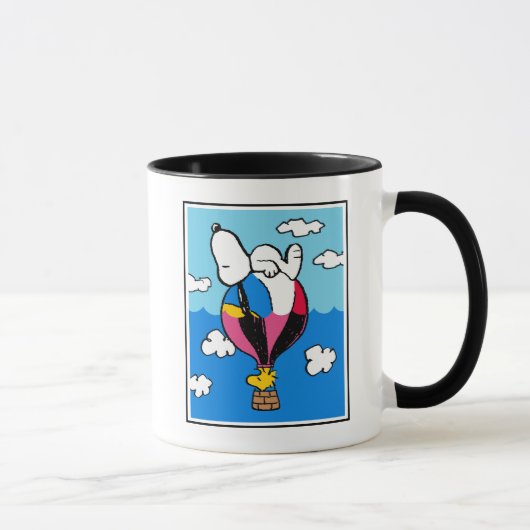 Mug cacahuètes | Snoopy & Woodstock Hot Air Balloon (Droite)