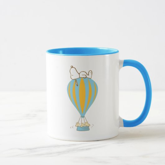 Mug cacahuètes | Snoopy & Woodstock Hot Air Balloon (Droite)